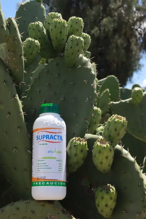 Producto para nopal sobre una penca